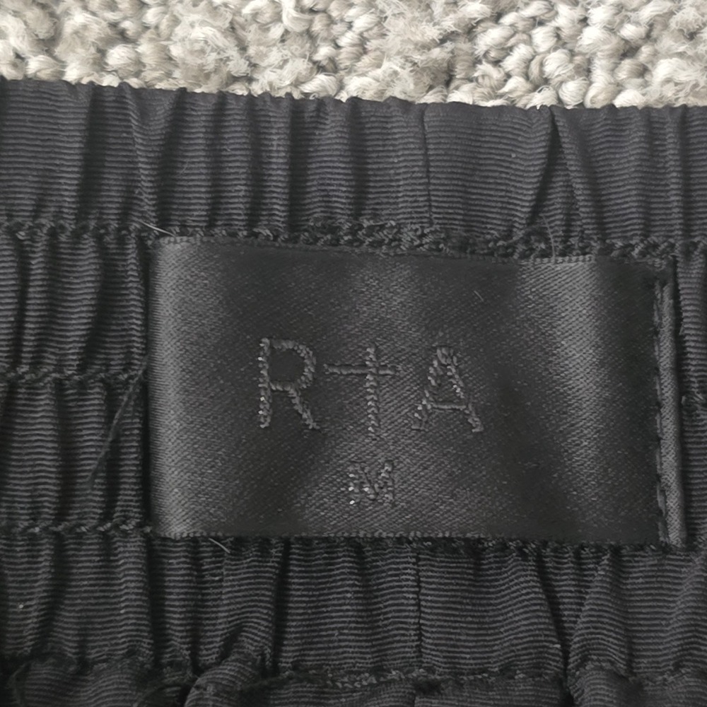RTA Black Side Zip Track Jogger Pants Nylon Made USA‎ Women's M - Picture 2 of 7
